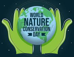 World nature conservation day is celebrated on 28 july to raise awareness about importance of the conservation of nature. Image Of World Nature Conservation Day 28 July Earth In Hands Poster Illustration Vector Ke665508 Picxy