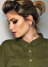 Put your top ponytail back into place, then tie the two ponytails together. 63 Creative Updos For Short Hair Perfect For Any Occasion Glowsly