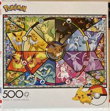 Over 1500 jigsaw puzzles for adults and children available. Pokemon Jigsaw Puzzle Eevee Evolutions Series 1 500 Piece Buffalo Games New 79346033522 Ebay