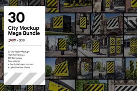 Mega Bundle City Poster Mockups In 2020 Poster Mockup Folded Paper Texture Poster Mockup Psd