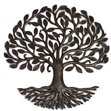 Amazon Com Metal Wall Art Haiti Tree Of Life Recycled Steel Garden Art Fair Trade 23 X 23 Home Kitc Metal Tree Wall Art Tree Wall Art Diy Metal Tree