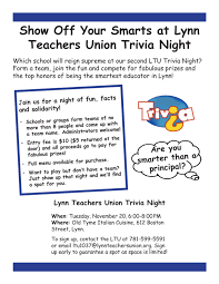 The 10 best trivia nights in massachusetts! Show Off Your Smarts At Lynn Teachers Union Trivia Night