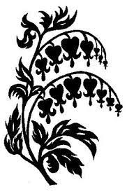Pin By Julie Shelton On Filigran Sample Silhouette Template Flower Stencil Bleeding Heart