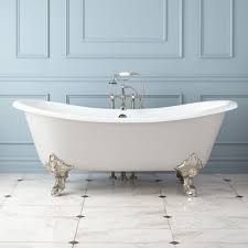 What to know about all cast iron tubs. 71 Russell Cast Iron Double Slipper Clawfoot Tub Art Deco Feet Clawfoot Tubs Bathtubs Bathroom Slipper Tubs Clawfoot Tub Cast Iron Tub