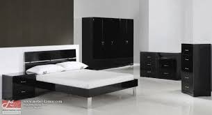 Furniture Kamar Modern Minimalis Warna Hitam Black Gloss Furniture Black Bedroom Furniture Furniture