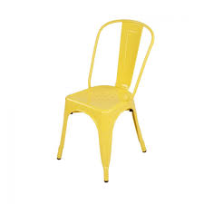 If both durability and style are your primary concerns while selecting restaurant and cafeteria chairs for your hotel or bar, you need to grab this modern styled chair right away. Tolix Style Metal Industrial Loft Designer Yellow Cafe Chair