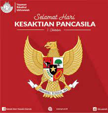 Hari kesaktian pancasila adalah hari peringatan titik balik reaktualisasi pancasila sebagai dasar ideologi bangsa. Selamat Hari Kesaktian Pancasila