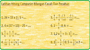 Menjelaskan dan melakukan operasi hitung campuran yang melibatkan bilangan cacah, pecahan dan/atau desimal dalam berbagai bentuk sesuai urutan operasi. Hitung Campuran Bilangan Cacah Dan Pecahan 6 Youtube