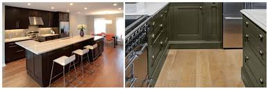 Are you ready for a dark and sophisticated kitchen? Dark Wood Cabinets With Light Wood Floors Kitchen Interior Design Nj Pa