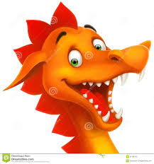 Vector Cute Smiling Happy Dragon As Cartoon Or Toy