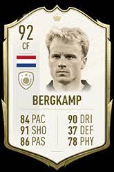 For the two people who do league sbcs in fifa 21, here you go. Dennis Bergkamp Fifa 21 Icon Player