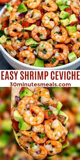 Start with peeled and deveined cooked shrimp (from the grocer's seafood counter is best). Shrimp Ceviche 30minutesmeals Com Ceviche Recipe Shrimp Ceviche Recipe Appetizer Recipes