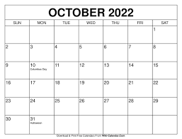 1 good purpose to create use of a printable calendar is it could be. Free Printable October 2021 Calendars