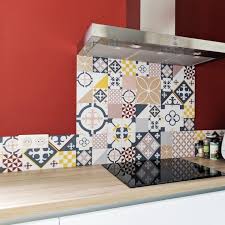 Credence De Cuisine Adhesive En Aluminium Carreaux De Ciment Tendances 99 Deco En 2020 Credence Carreau De Ciment Credence Cuisine Credence