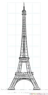 Black And White Painting Easy For Kids How To Draw The Eiffel Tower Step By Step Drawing Tutorials For Kids And Beginners Eiffel Tower Drawing Eiffel Tower Drawing Tutorial