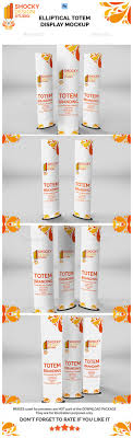 Elliptical Totem Display Mockup Display Mockup Mockup Design