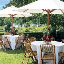 30″ diameter cocktail table, highboy, bistro table. Round Umbrella Tables Elite Tent Party Rental