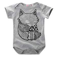 2017 Summer Explosion Baby Boy Girls Clothes Short Sleeve Cartoon Fox Design Baby Romper Newborn Baby Clothing Set Clothes Silk Clothes Offclothing Container Aliexpress