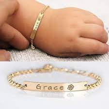 Baby Girl Bracelet Gold Silver Toddler Bracelets Baby Etsy Name Bracelet Baby Girl Bracelet Toddler Bracelet