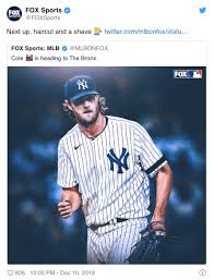 Oh cool gerrit cole held a sign at a game as a child. The Yankees Signing Of Gerrit Cole Puts New Scrutiny On Ridiculous Appearance Policy