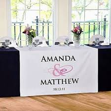 Personalized Table Throw Table Runners Wedding Wedding Reception Table Runner Reception Table Runners