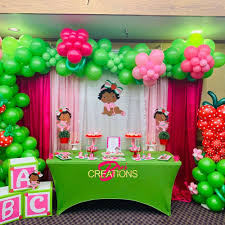 Strawberry Shortcake Inspired Baby Shower Party Ideas Photo 2 Of 5 In 2020 Baby Shower Party Themes Strawberry Shortcake Party Baby Boy Shower Favors