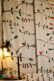 Your Own Wall Drop Fabric Shower Curtains Curtains Bird Curtains