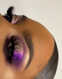Black And Gold Eyeshadow Looks Make Up For Black Women Makeuplooks Purple Eye Makeup Gold Makeup Looks Purple Makeup Looks