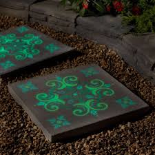 Glow In The Dark Stepping Stone Such A Fun Way To Add Flair Outdoor Landscaping Outdoor Patio Ideas Backyards Diy Backyard Low Maintenance Garden Design