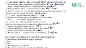 Soal b sunda kelas 5. Soal Pts B Sunda Kelas 5 Isian Dan Essay Semester 1 Dan Jawaban Youtube