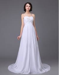 This formal maxi dress can be worn as a this is a bohemian wedding dress with empire waist and long sleeves, all made from chiffon. Simple Sweetheart Sweep Train Chiffon Empire Waist Wedding Dress Us 149 99 Idreambuy Com