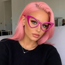 Black Cat-eye Unique Custom Engraving Eyeglasses