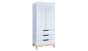A budget bedroom set with pink gloss fronts and white cabinet sides. 3 Drawer Wardrobe White Modern Furniture