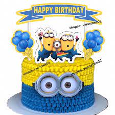 15 tempting minion cake designs from cdn.designrshub.com. Minions Minion Cake And Cupcake Topper Shopee Philippines