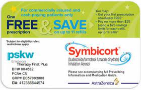 Register online to print your free offer. Symbicort Free Savings Card For First Free Prescription Offer For Chronic Obstructive Pulmonary Disease Copd Us
