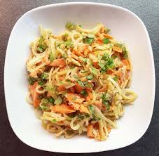 Kohlrabinudeln Mit Lachs Low Carb Mit Genuss Nudeln Mit Lachs Lachs Rezept Rezepte Mit Kohlrabi