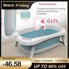 Free Shipping Baby Bathtub Portable Bath Tub Sit Lie Newborn Baby Folding Tub Home Children S Bath Barrel Temperature Bathtub Baby Tubs Aliexpress