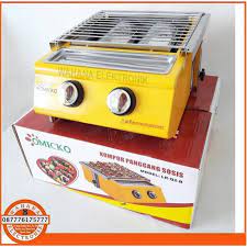 7 harga kompor gas 2 tungku terbaik tahun 2020. Kompor Panggang 2 Tungku Sosis Bakar Ayam Ikan Sate Panggangan Gas Shopee Indonesia
