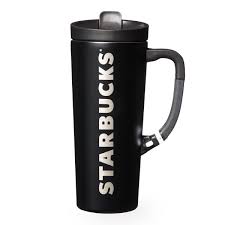 Stainless Steel Clip Handle Tumbler Black 16 Fl Oz Starbucks Mugs Stainless Steel Coffee Tumbler Starbucks Cups
