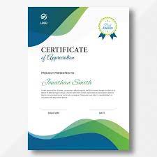 Vertical Abstract Waves Certificate Template Brochure Template Certificate Design Certificate Background