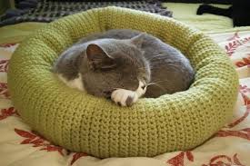 Featuring amigurumi kitty patterns of all sizes and colors. Kitty Bed Crochet Cat Bed Cat Bed Pattern Cat Hammock Pattern