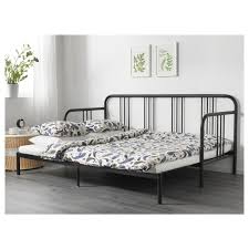 Fyresdal Daybed With 2 Mattresses Black Husvika Firm Twin Bed Frame With Mattress Day Bed Frame Fyresdal