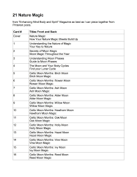 Enhancing Mind Body Spirit 21 Nature Magic Table Of Contents Pg 1 Mind Body Spirit Mind Body Mindfulness