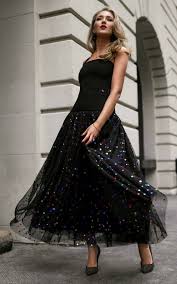 30 Dresses In 30 Days Day 29 Birthday Party Black Metallic Polka Dot Tulle Gown Black Gold Stud Pumps Bla Pretty Dresses Holiday Party Attire Dresses