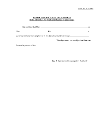 Yours faithfully, applicant name, authorized signature. Noc For Arms License Fill Online Printable Fillable Blank Pdffiller
