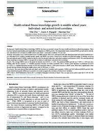 The end of summer can seem like a sad time of year, but there's something about the cool, crisp air that c. Health Related Fitness Knowledge Growth In Middle School Years Individual And School Level Correlates Aisa Association Of International Schools In Africa