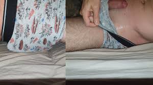 Humping Cama De Cueca, Thick Ejaculação Em Boxers