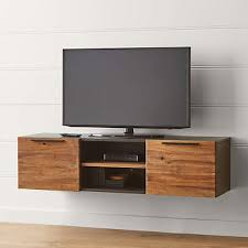 Use one to maintain a sleek aesthetic in the living room while your tv or record player sits pretty on top. Rigby Natural 55 Small Floating Media Console Reviews Crate And Barrel Canada