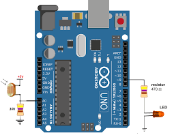 The circuit of light detector is very simple and easy to build with very few components. Fading Led With Ldr Light Dependent Resistor Using Arduino Uno