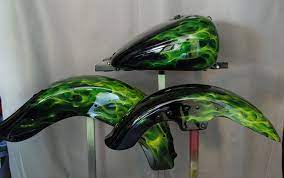 Green True Fire Motorcycle Forum Motorcycle Painting Custom Motorcycle Paint Jobs Green Motorcycle